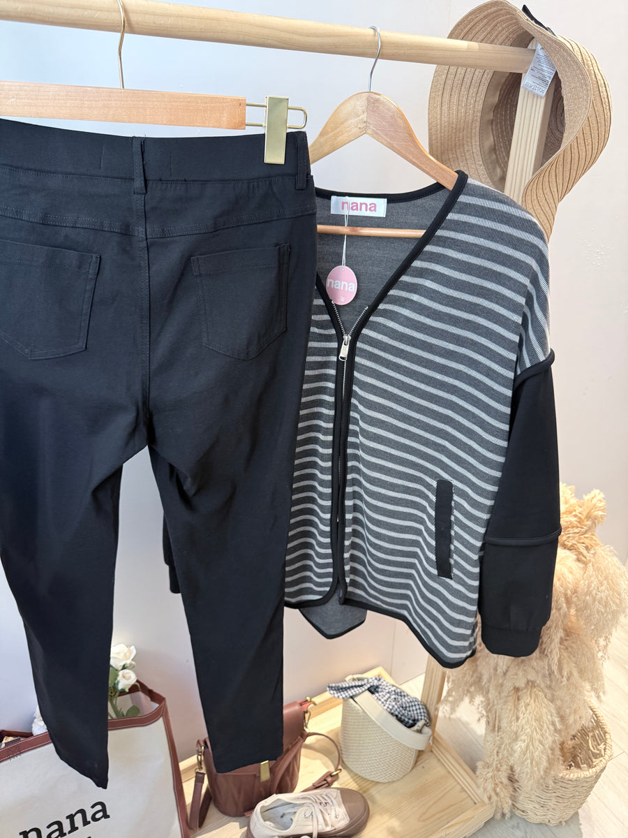 帅气舒服Cotton拼接线条单衣外套