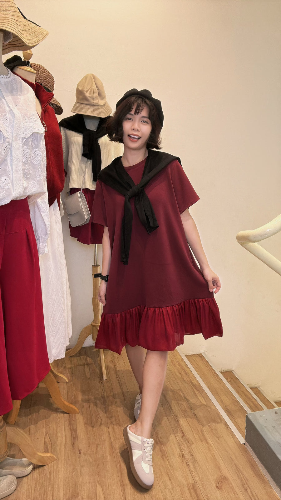 太空棉滑滑软软拼接雪纺套裙