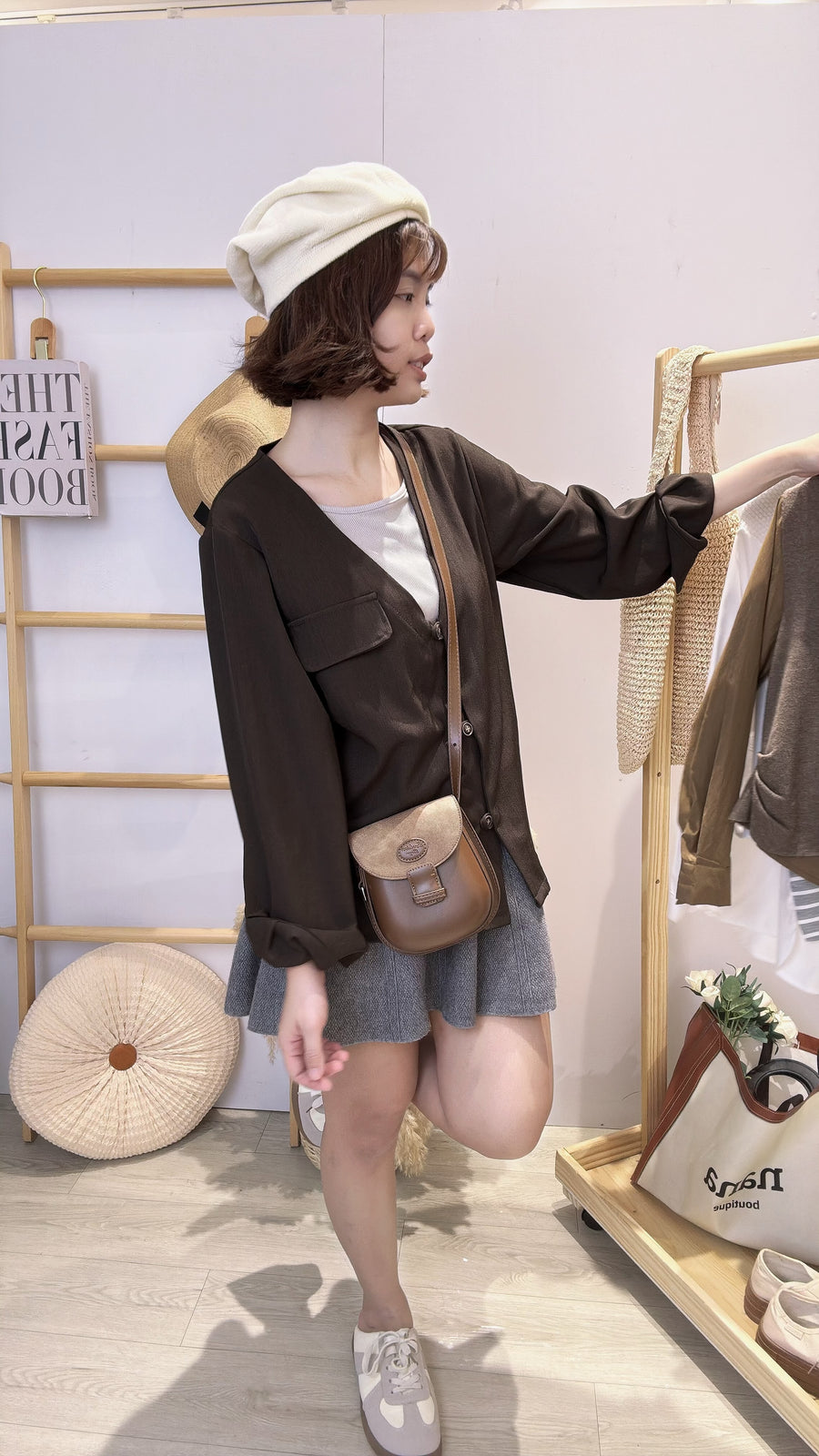 假两件式滑滑微弹西装上衣