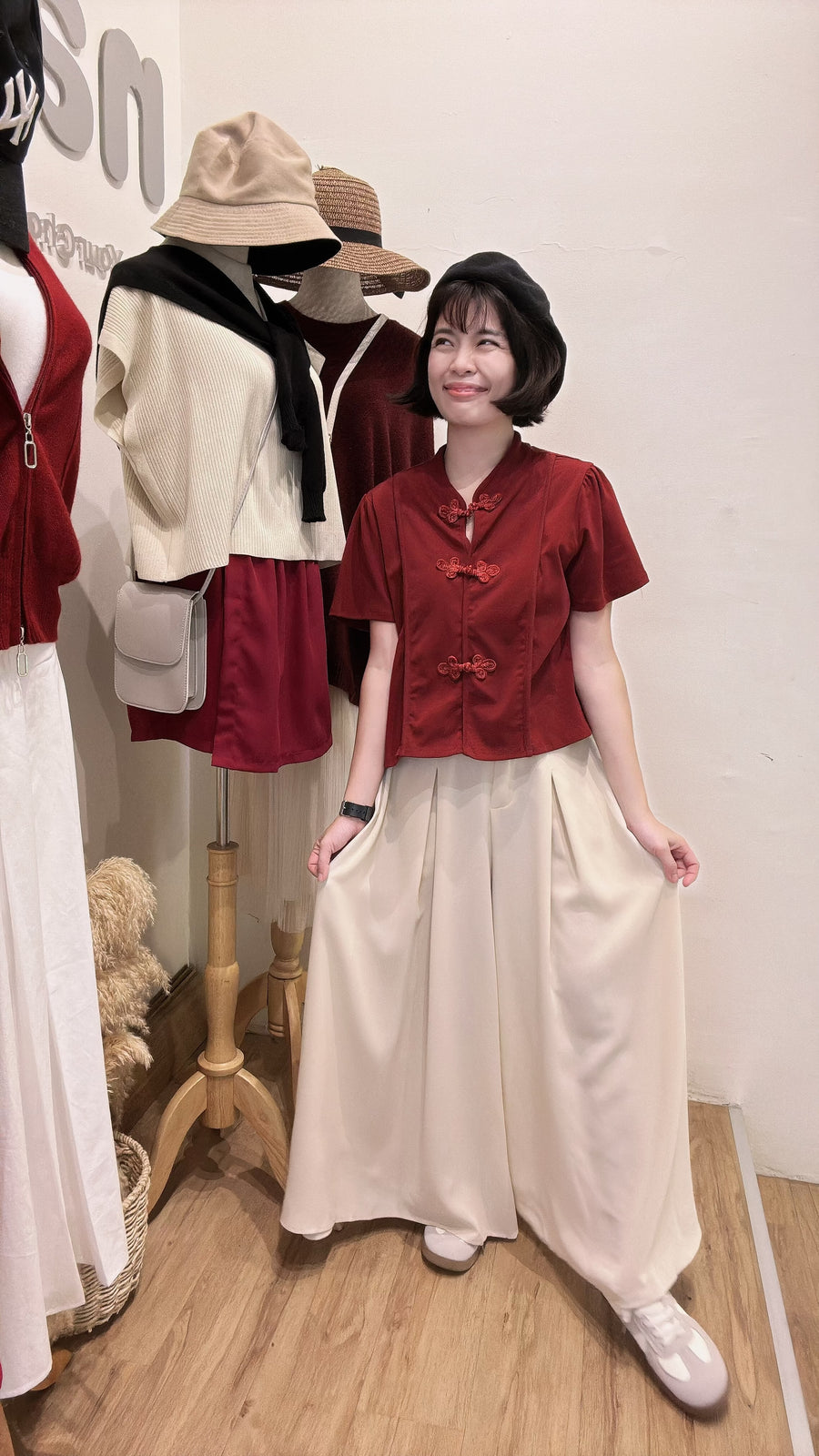 复古棉质旗袍上衣