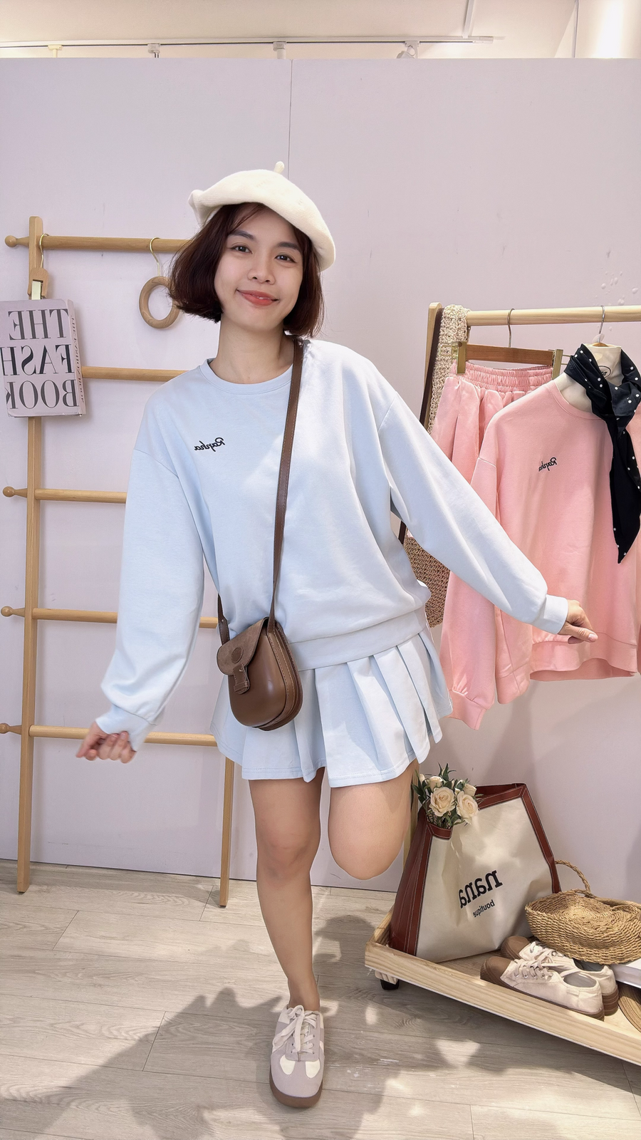 甜美卫衣棉好穿舒适长袖裤裙套装