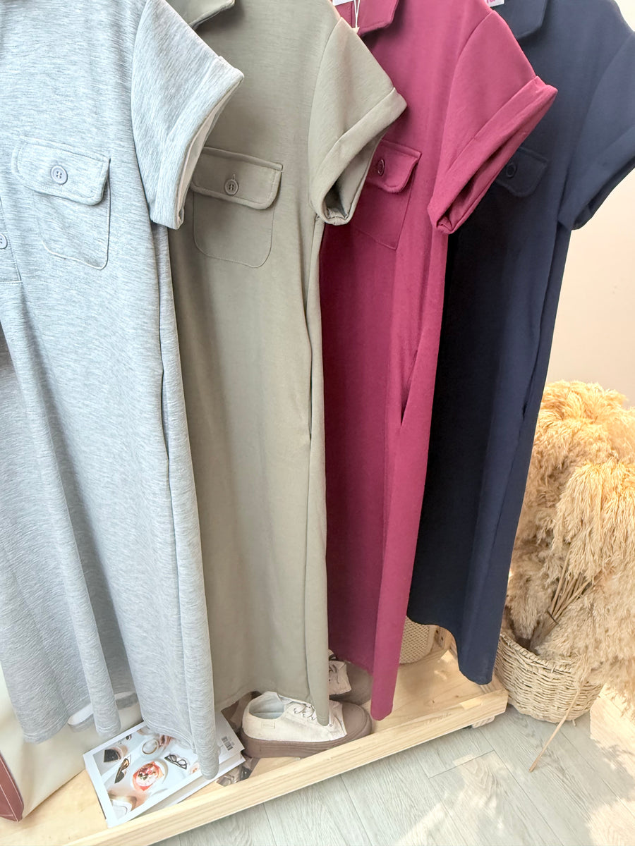 太空棉工装连身裙