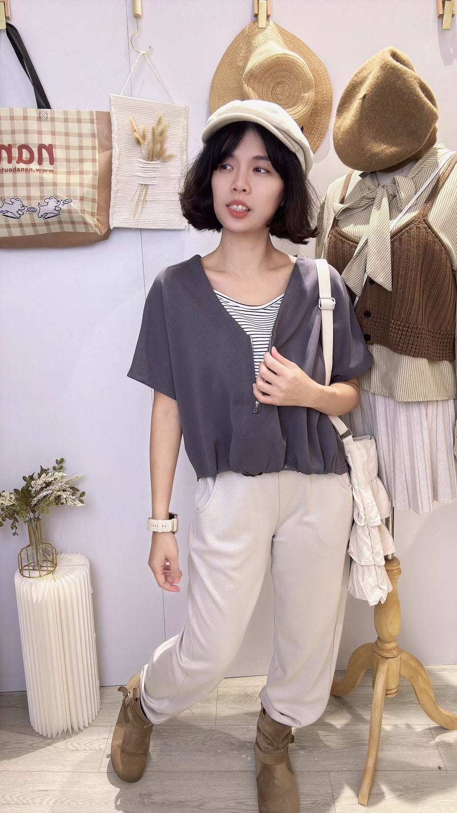 假两件滑滑舒服设计太空棉上衣