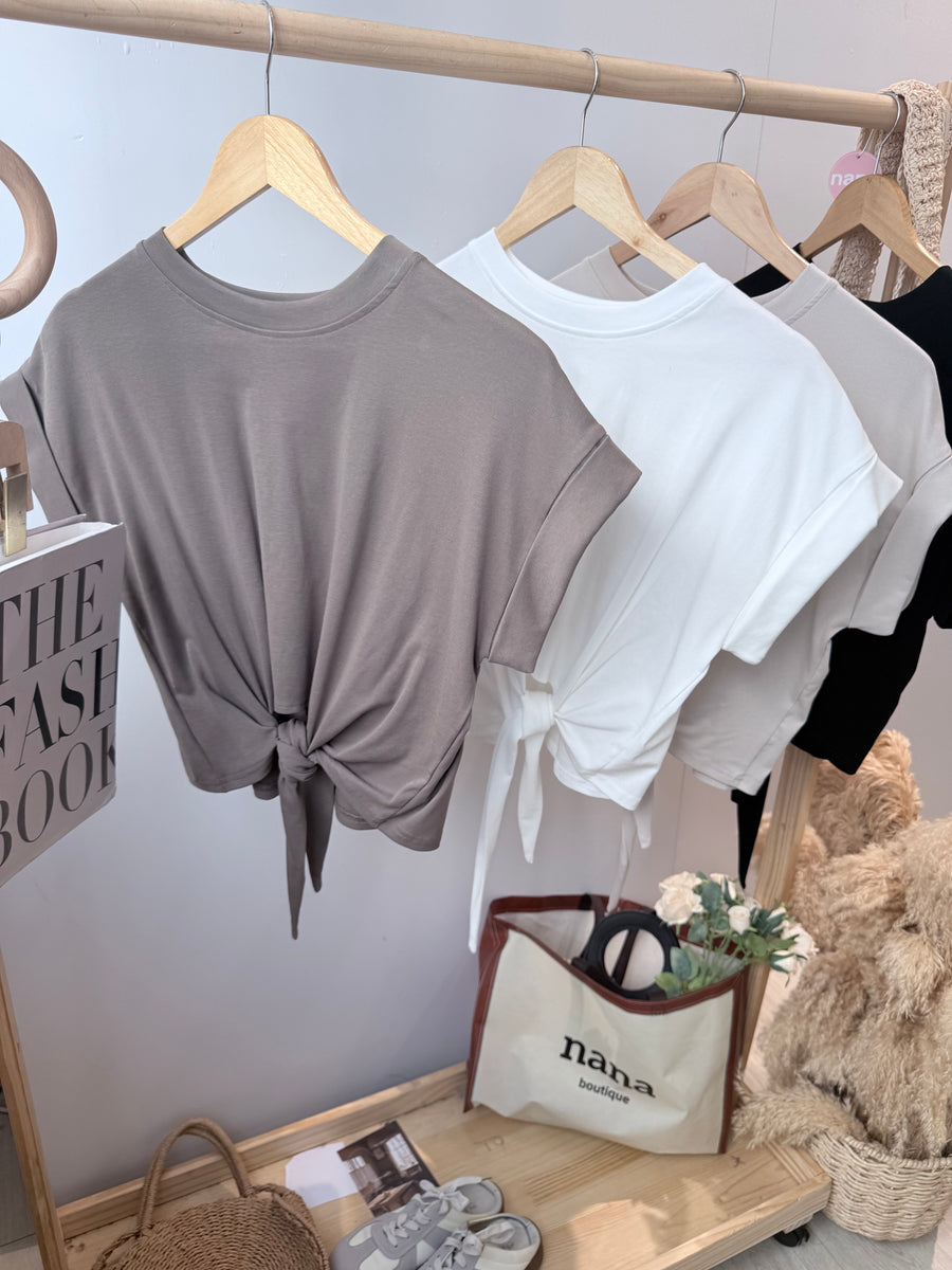 nana经典款绑带收腰好穿棉质上衣