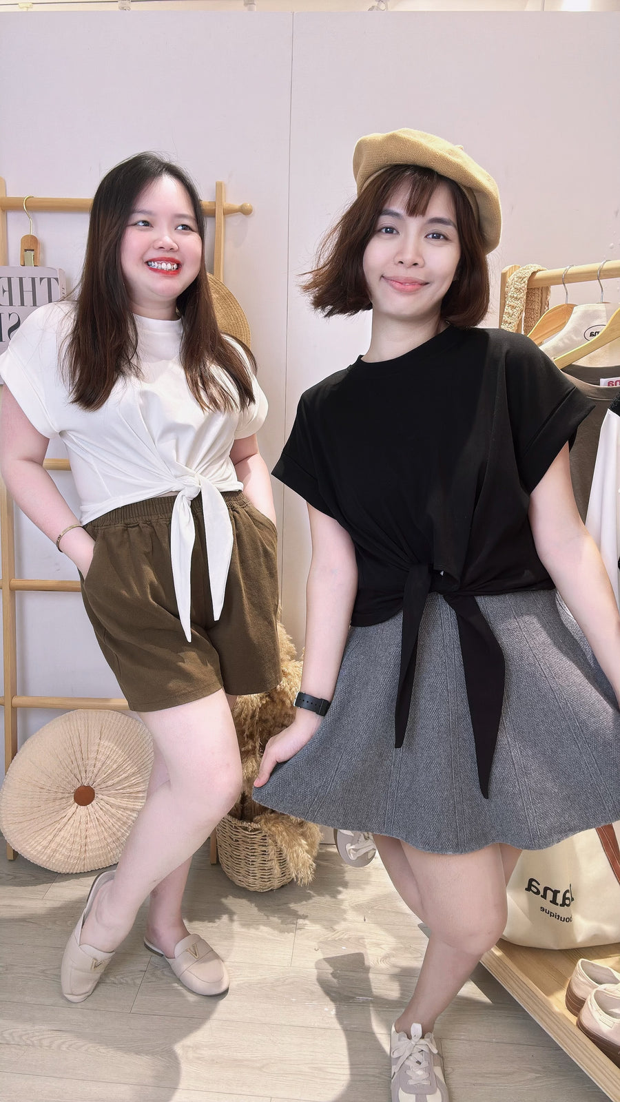 nana经典款绑带收腰好穿棉质上衣