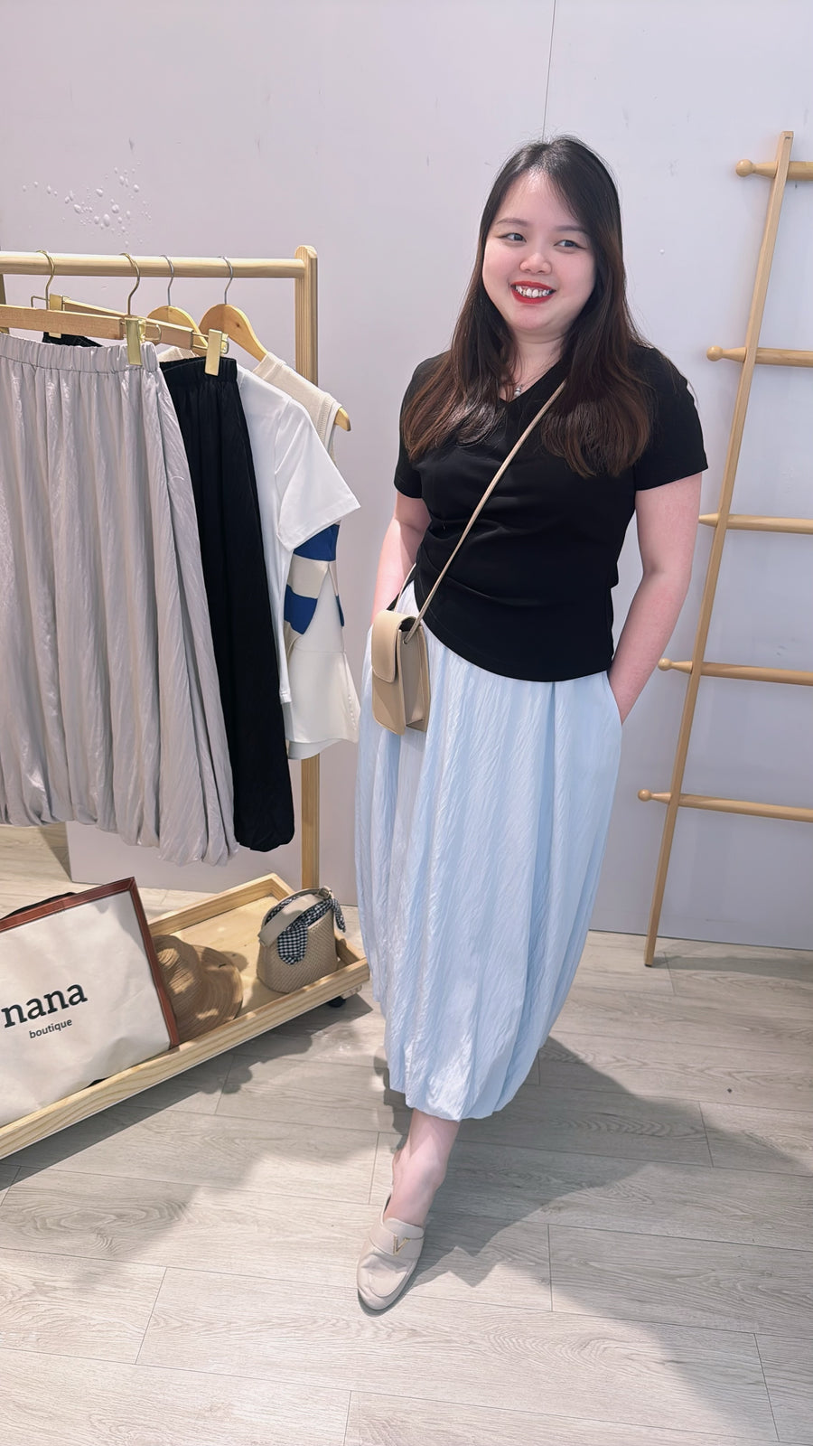 滑棉质皱褶设计上衣