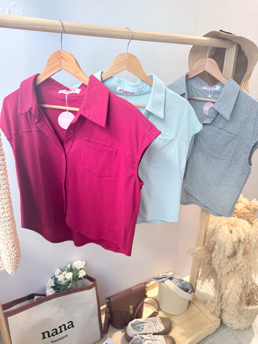 棉质出袖短板上衣