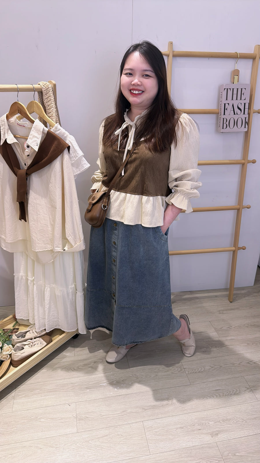 软灯芯绒并色上衣