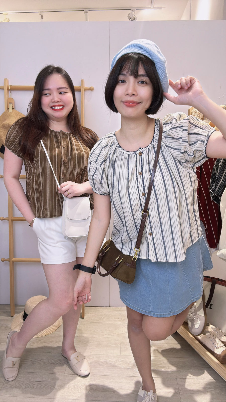 软麻复古灯笼袖上衣