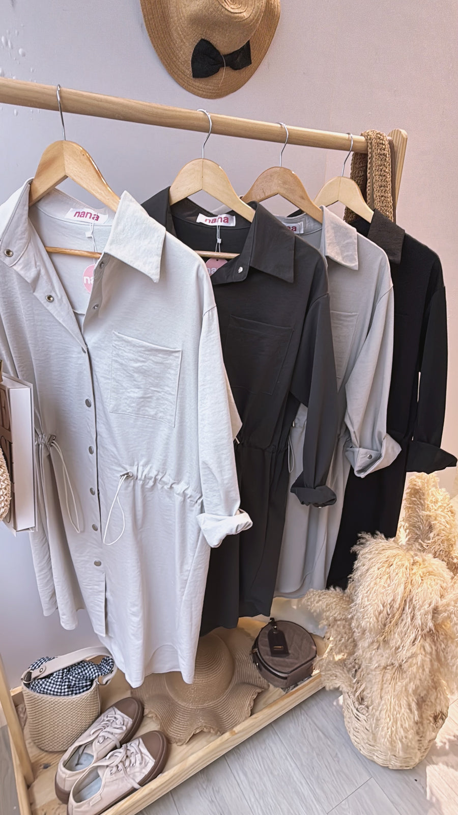 韩版修身工装套裙