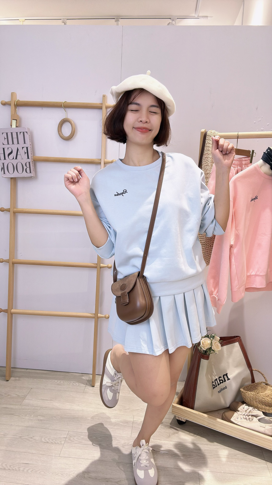 甜美卫衣棉好穿舒适长袖裤裙套装