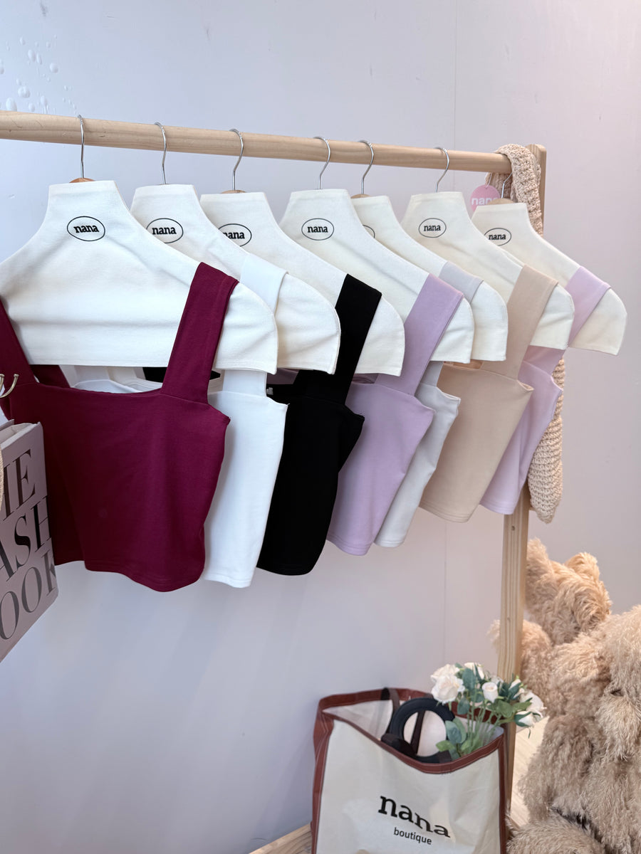 粗肩带短版棉质百搭内搭