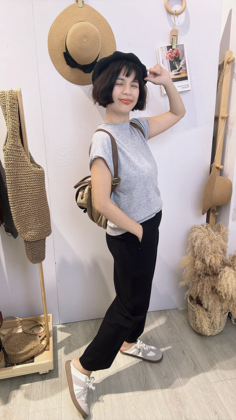 黑色罗马显瘦瘦舒服通勤九分裤