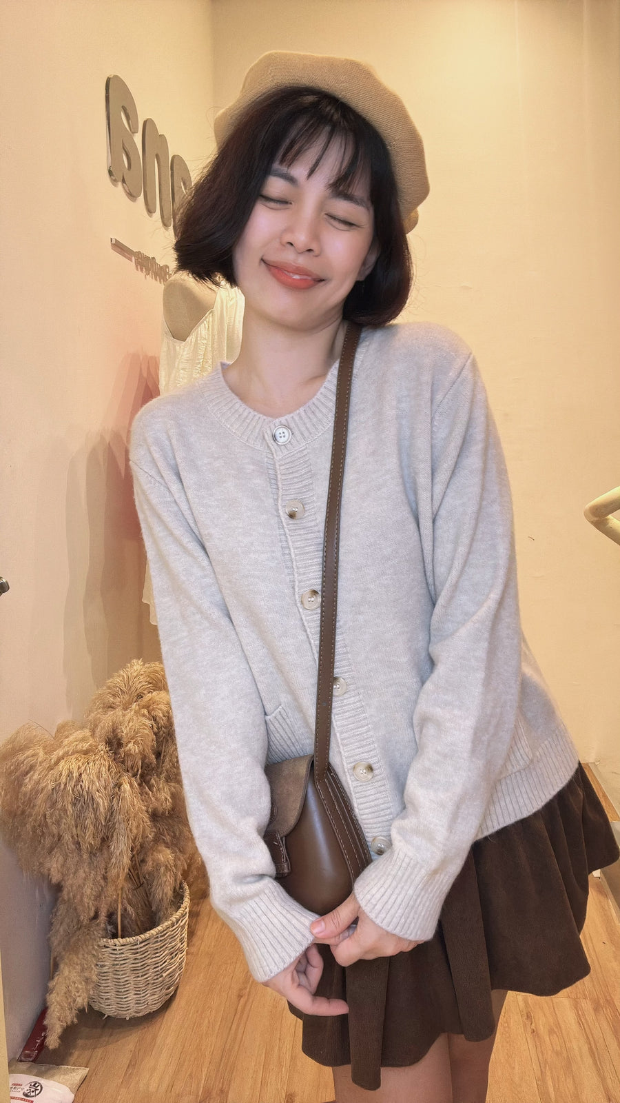 韩版甜美毛毛舒服软软针织外套