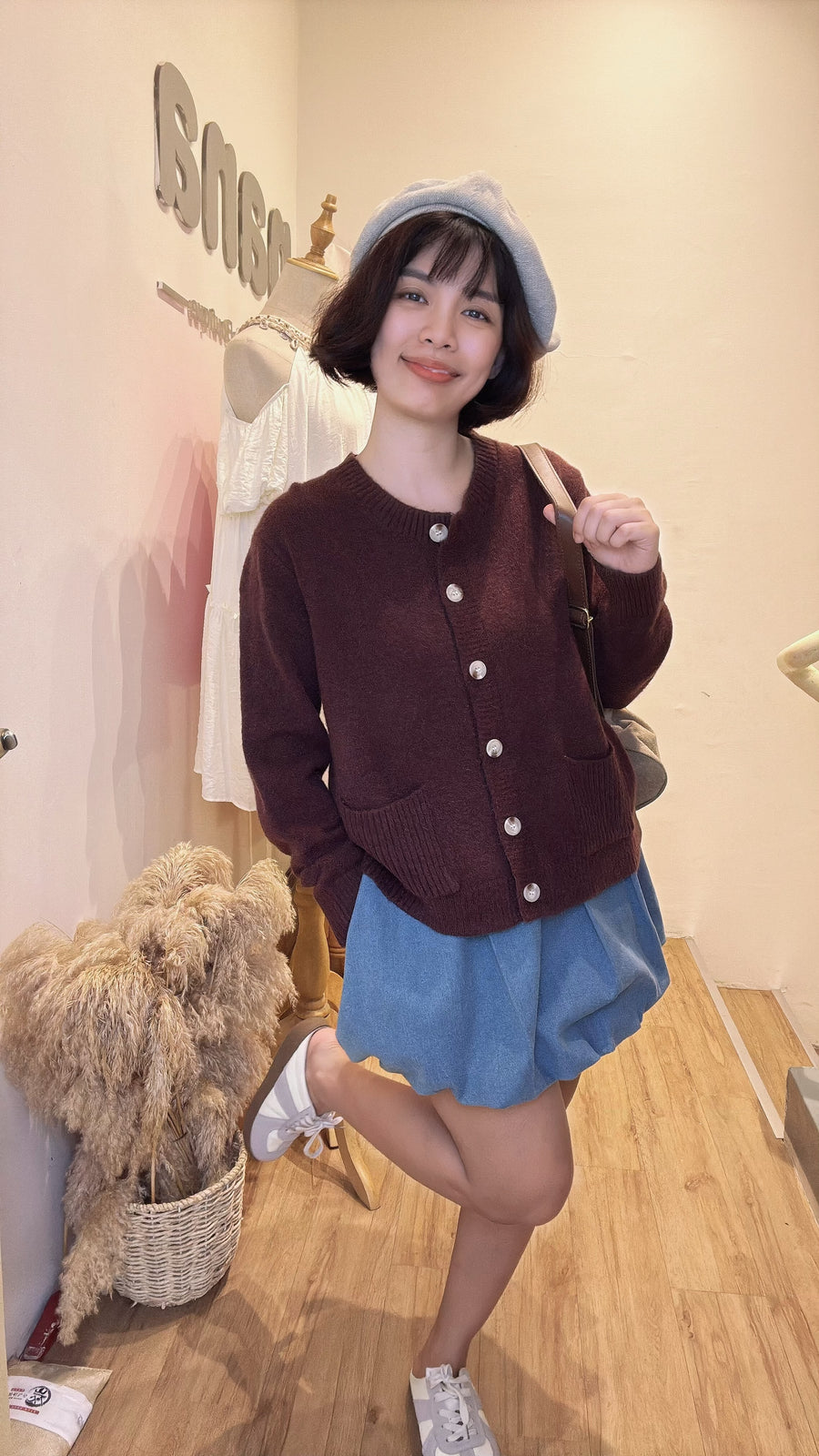 韩版甜美毛毛舒服软软针织外套