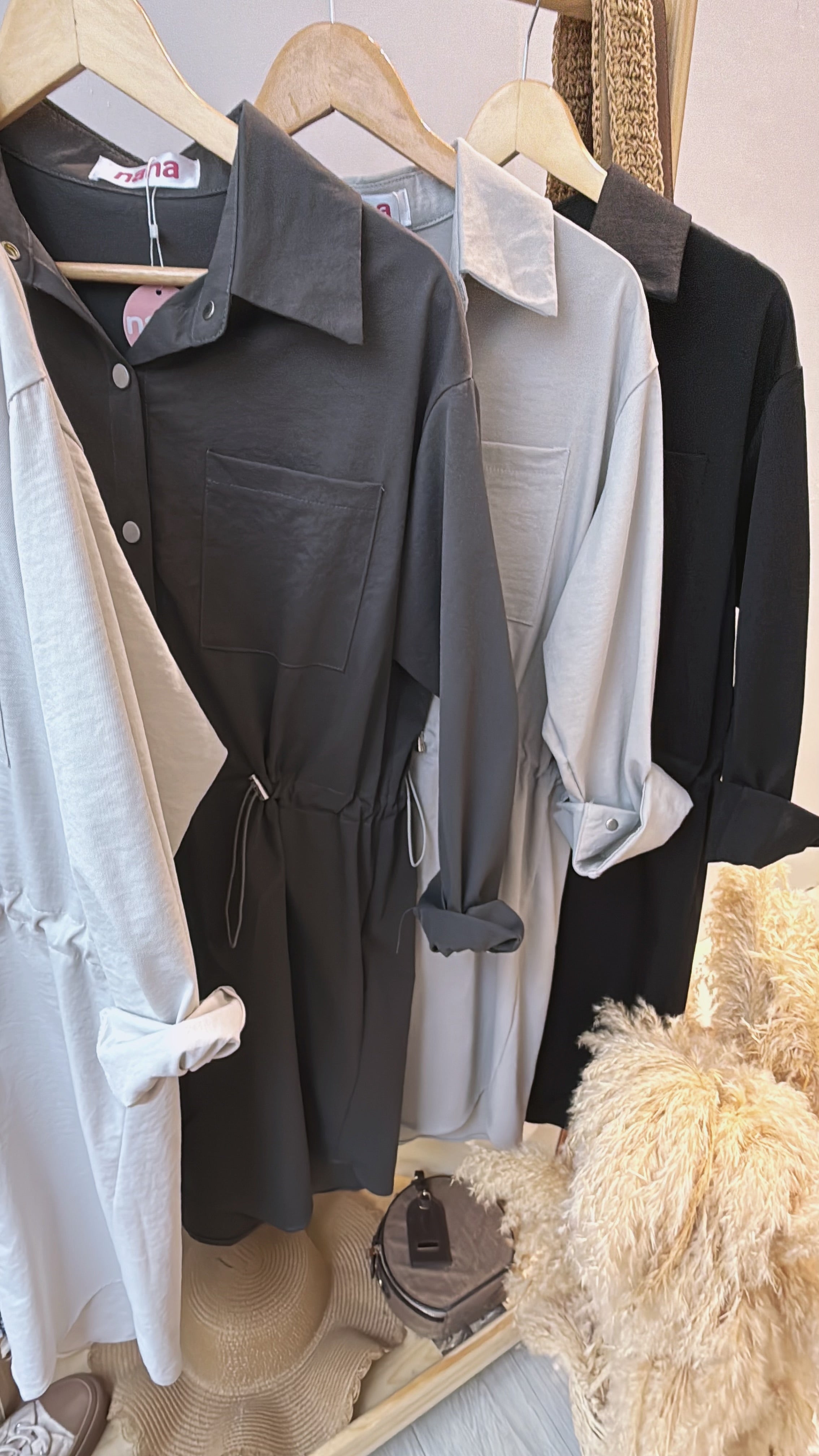 韩版修身工装套裙