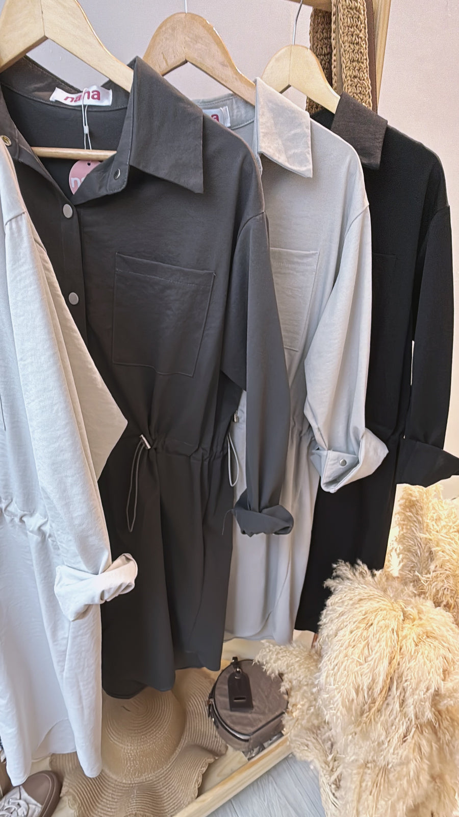 韩版修身工装套裙