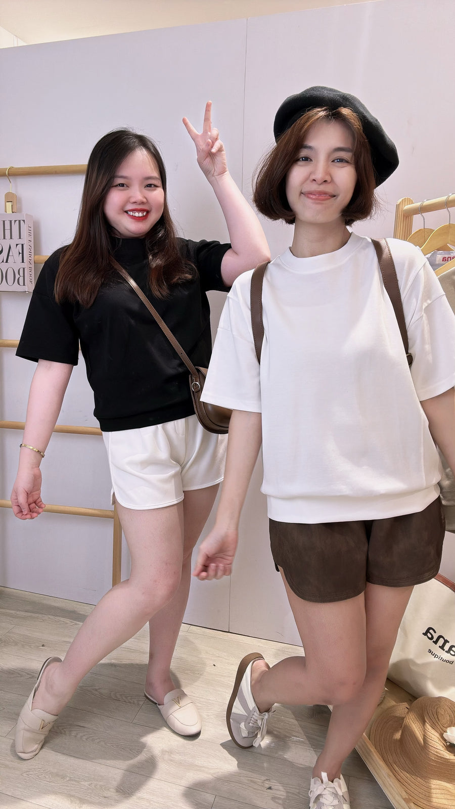 优质棉圆领单色上衣