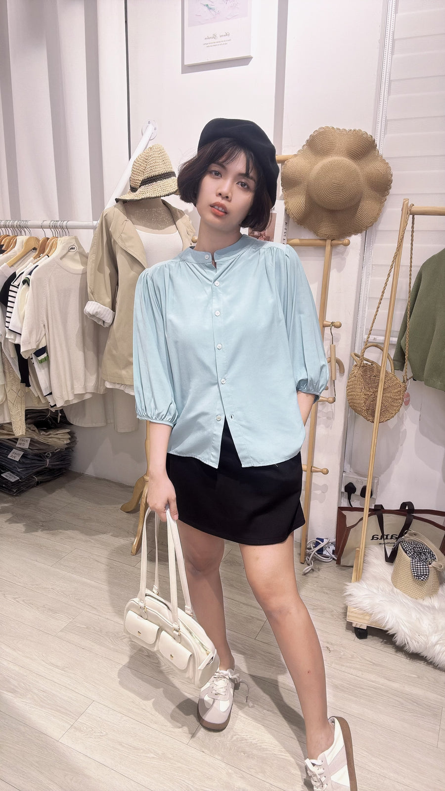 舒服棉麻七分袖衬衫