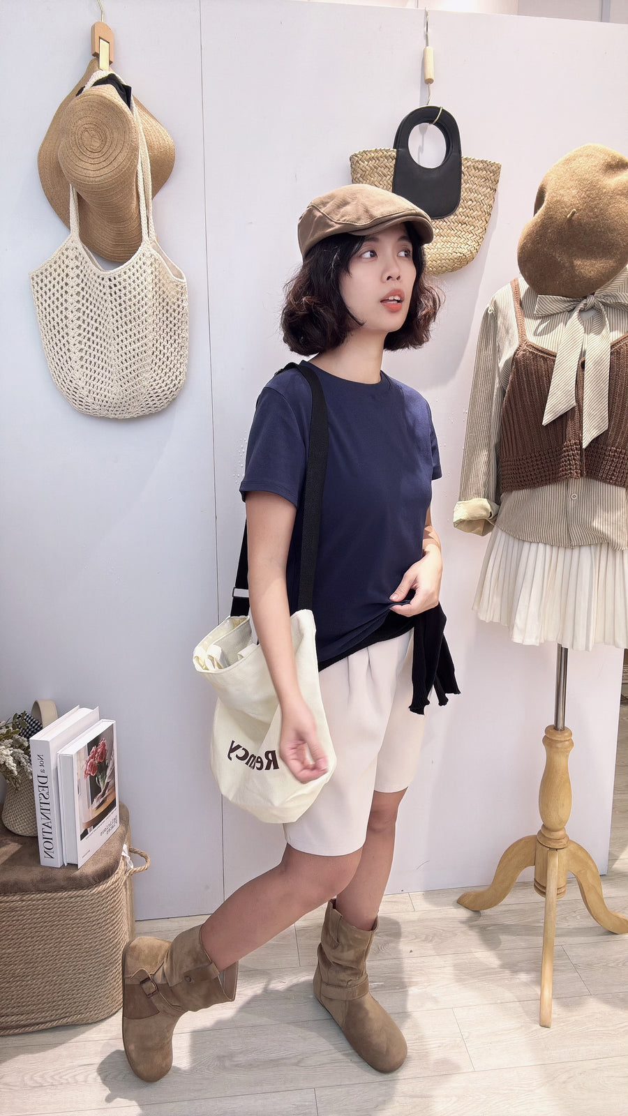 西装滑棉显瘦瘦五分裤