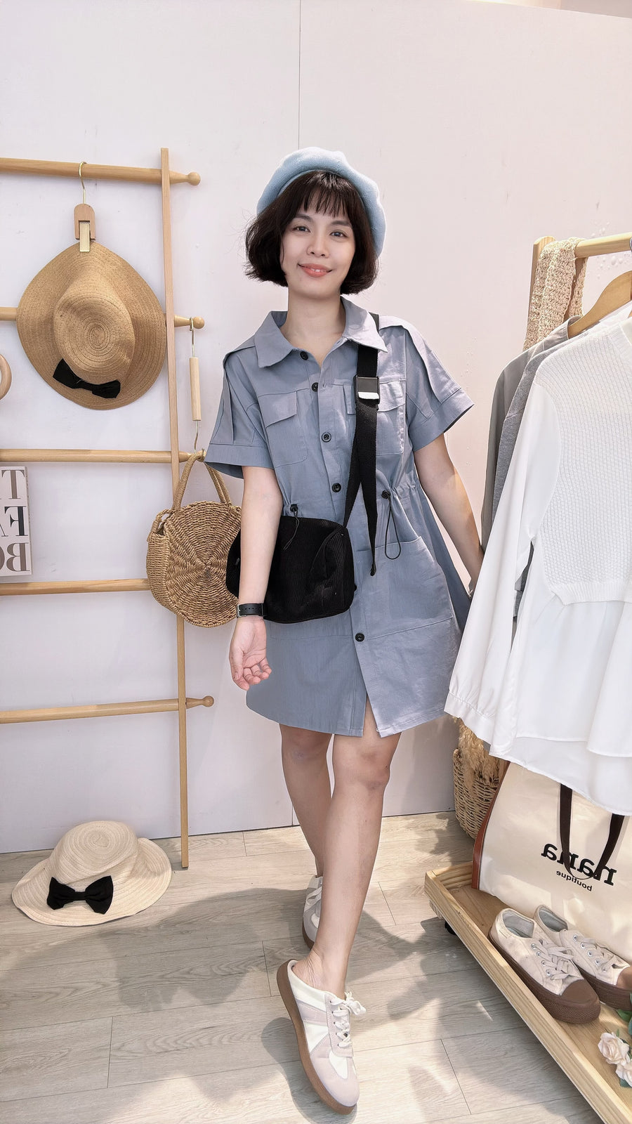 工装收腰显瘦瘦减龄连身裙