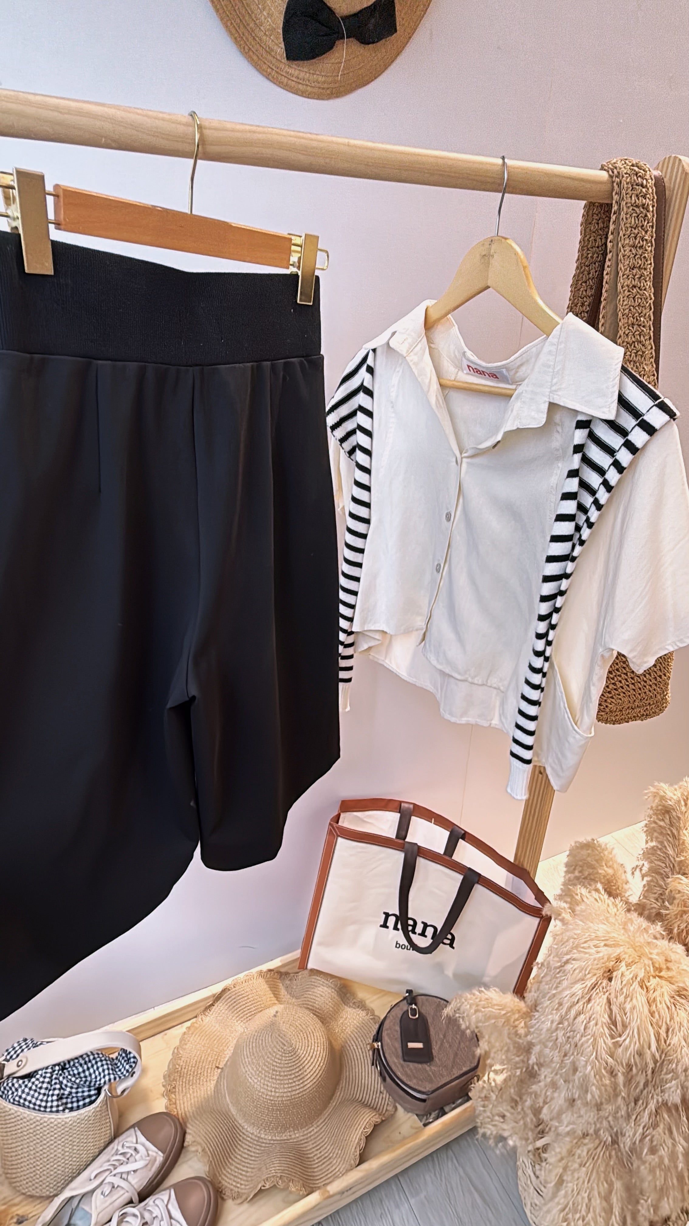 独家罗马松紧腰百搭裤