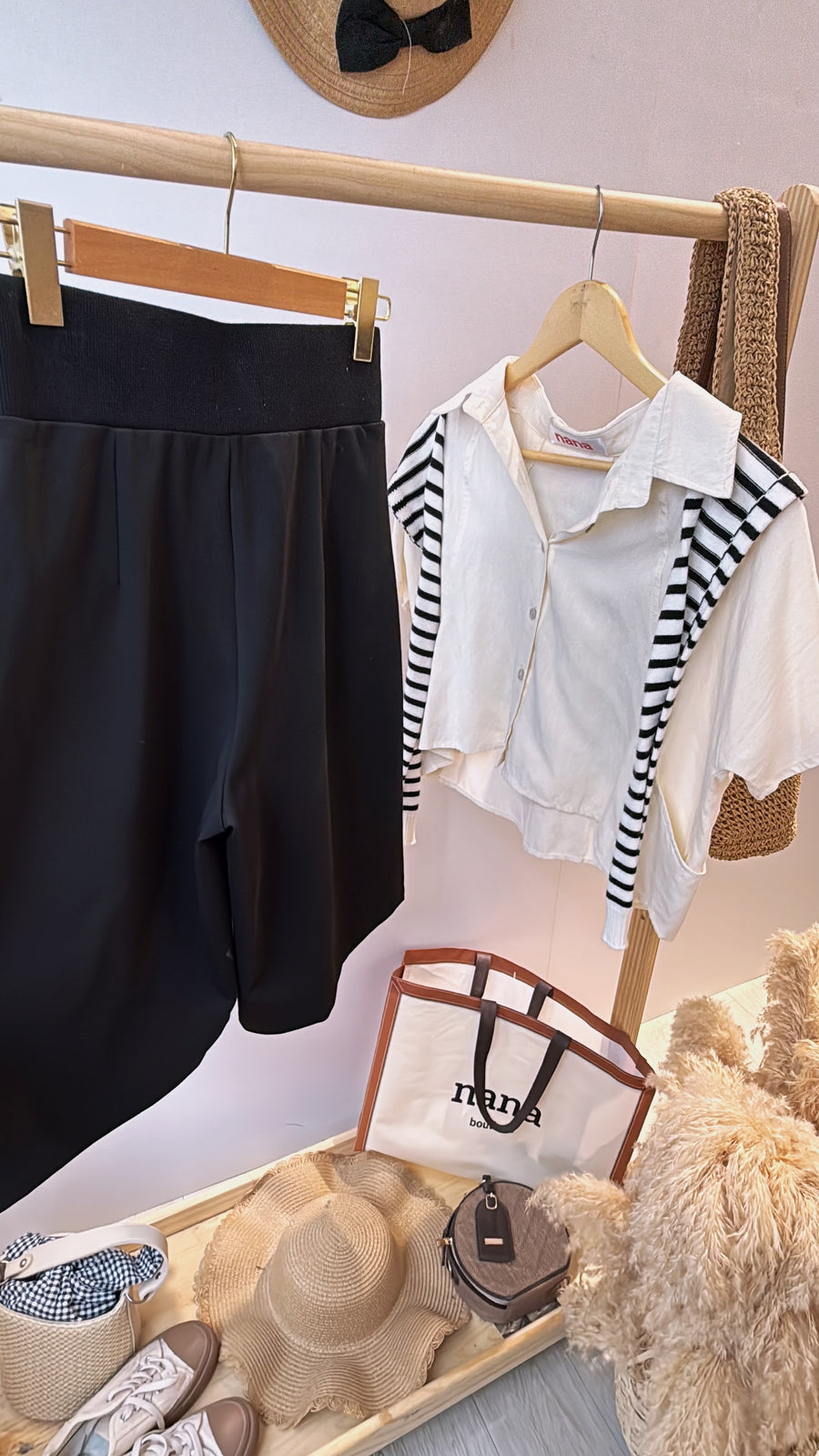 独家罗马松紧腰百搭裤