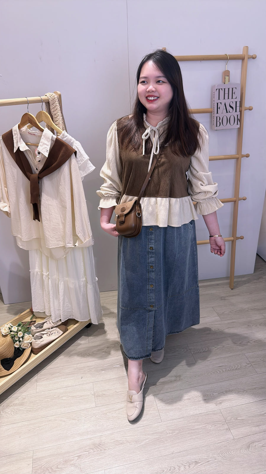 软灯芯绒并色上衣