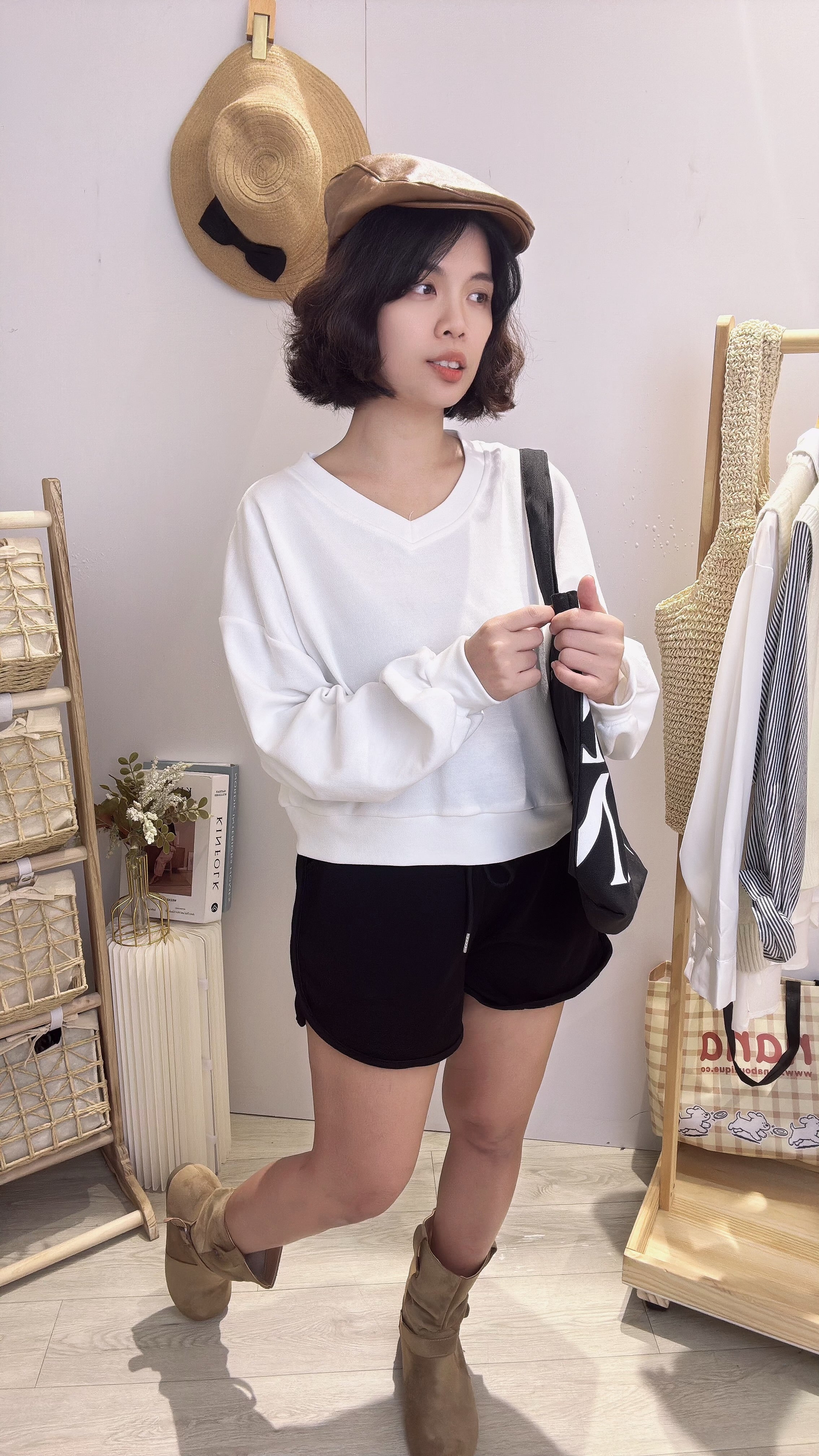 螺纹舒服棉质短上衣