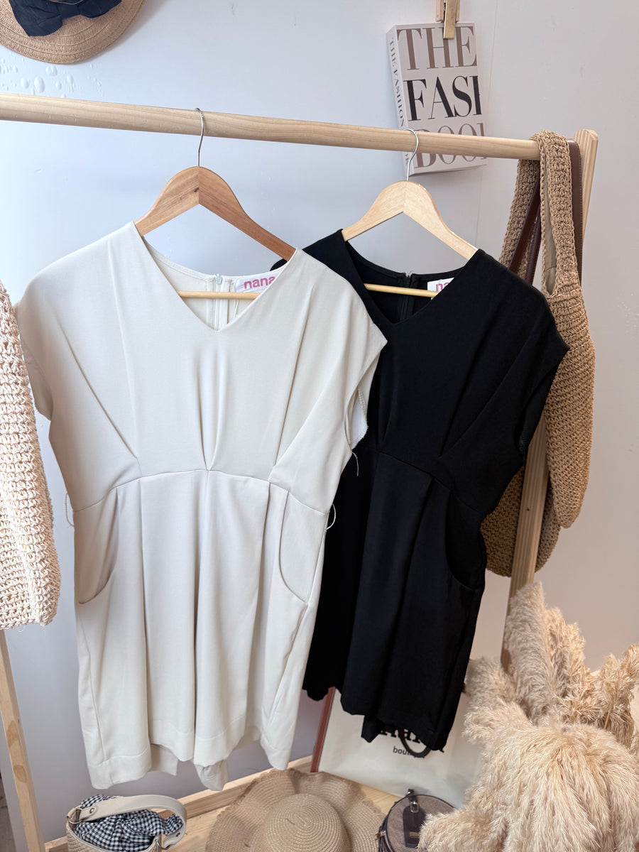 帅气西装短连身裤