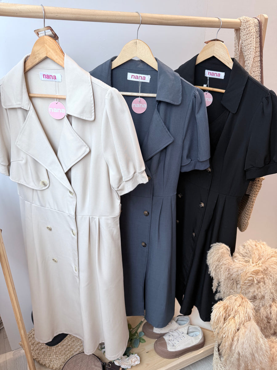 气质漂亮西装风衣款长裙套裙