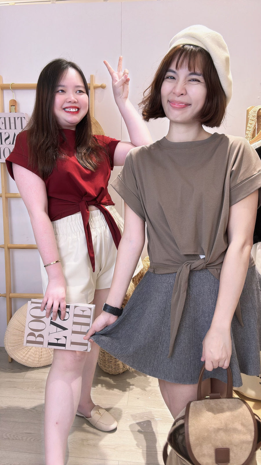 nana经典款绑带收腰好穿棉质上衣