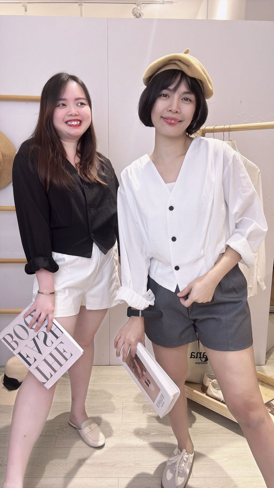 棉麻V领好搭配衬衫