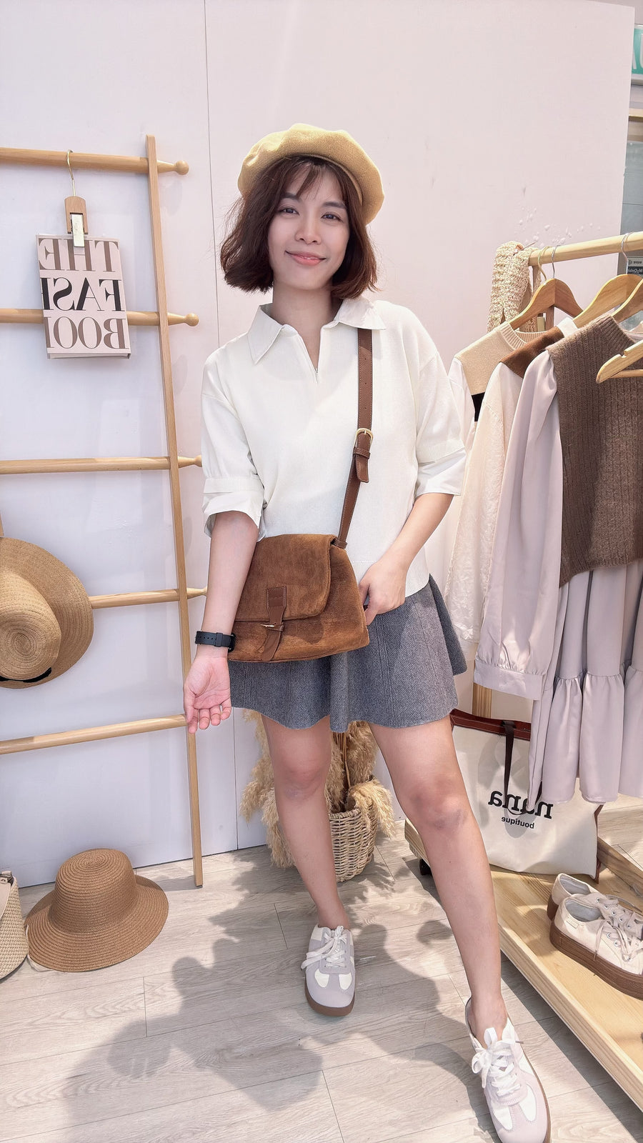 冰丝针织撞色上衣