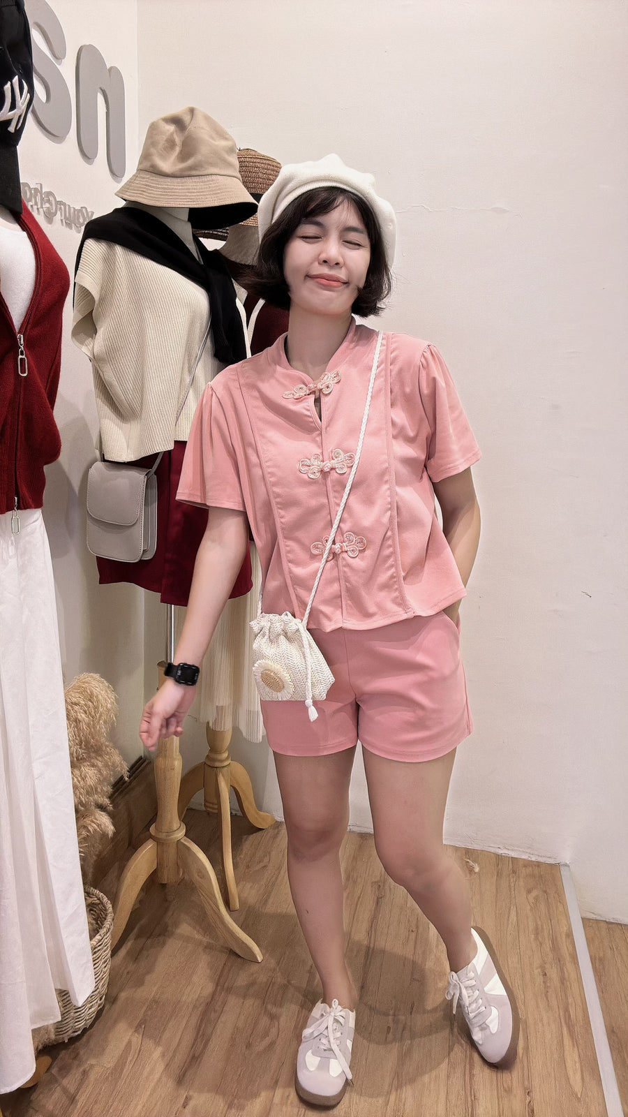 复古棉质旗袍上衣