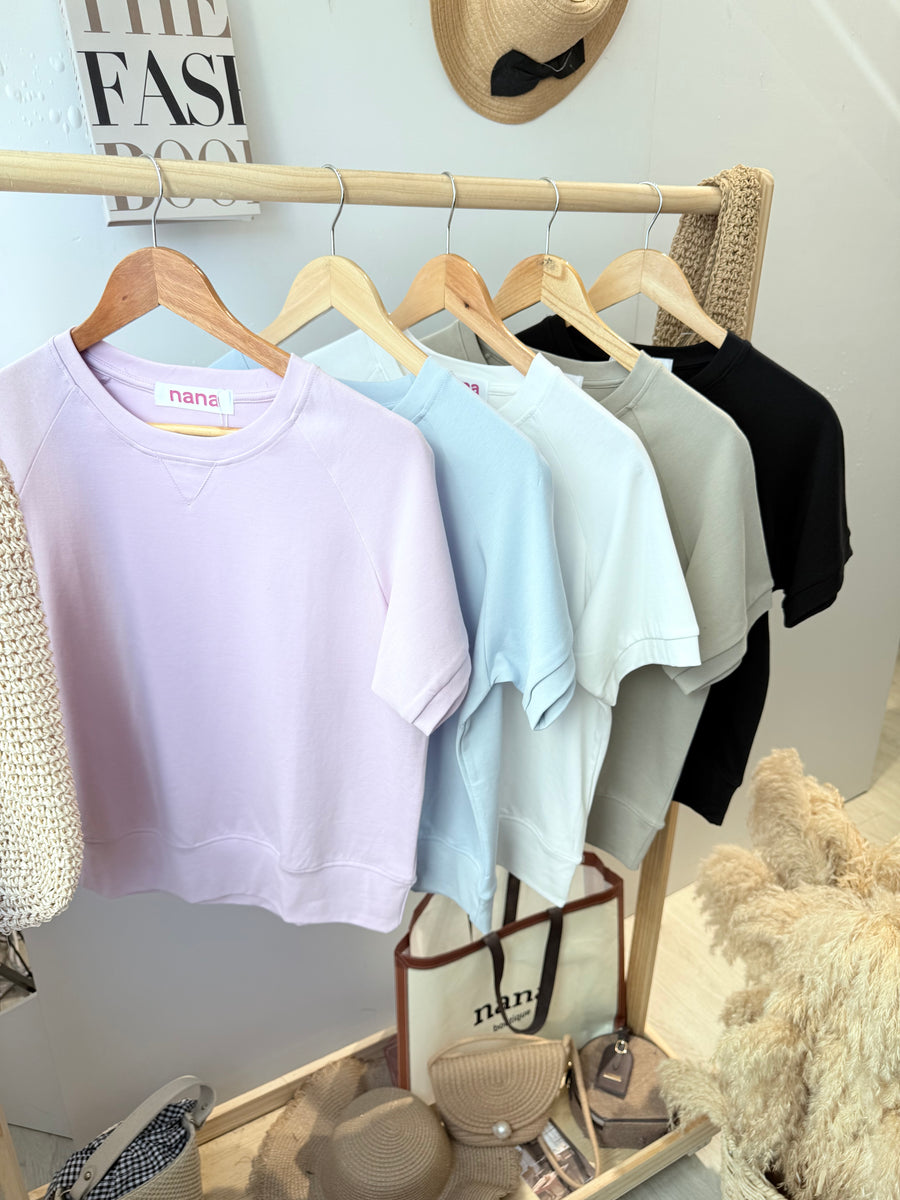 优质棉圆领单色好穿上衣