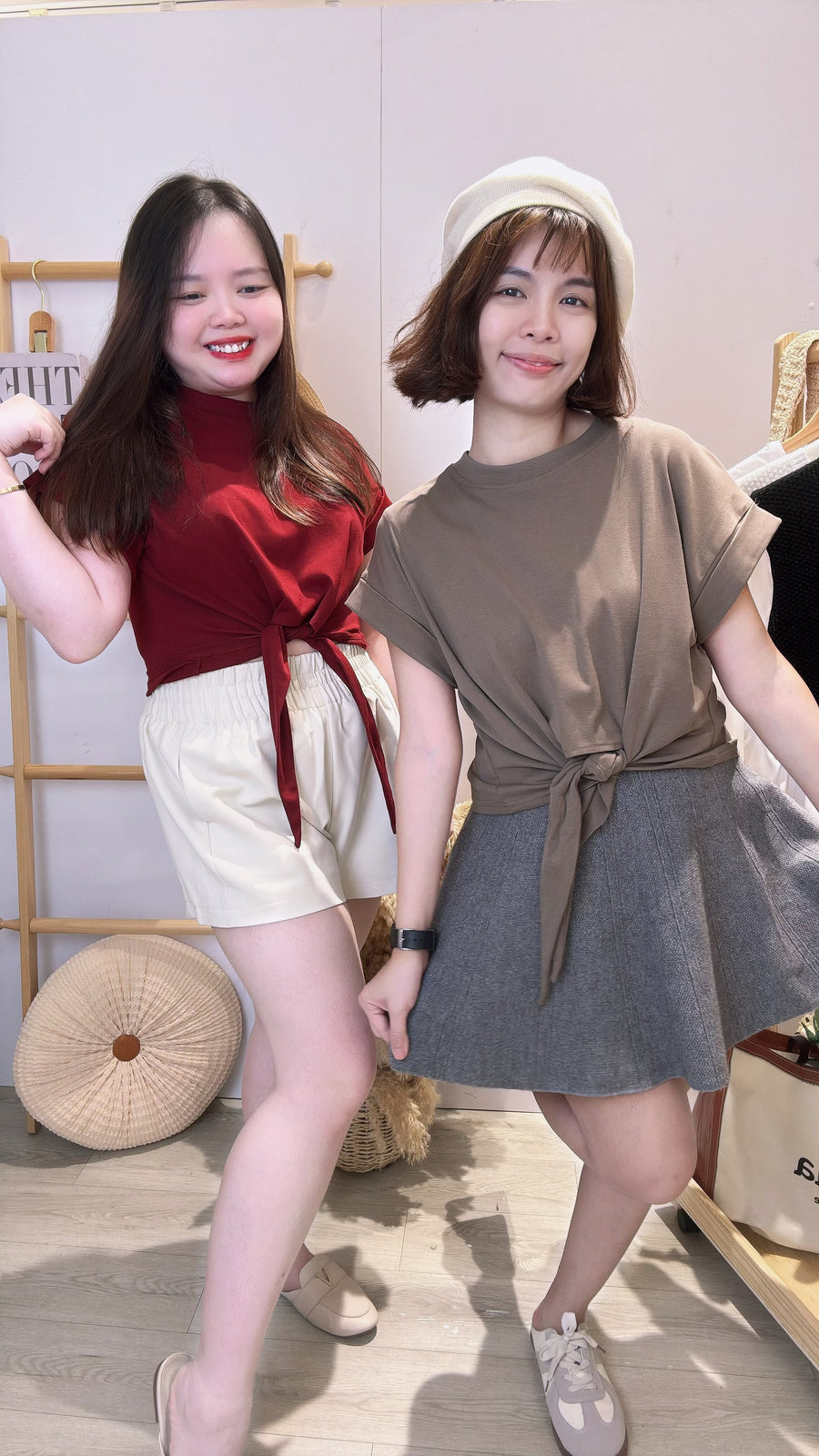 nana经典款绑带收腰好穿棉质上衣