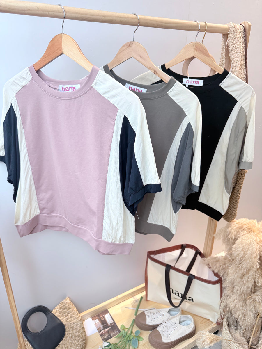 撞色并防水好穿凉凉面料上衣