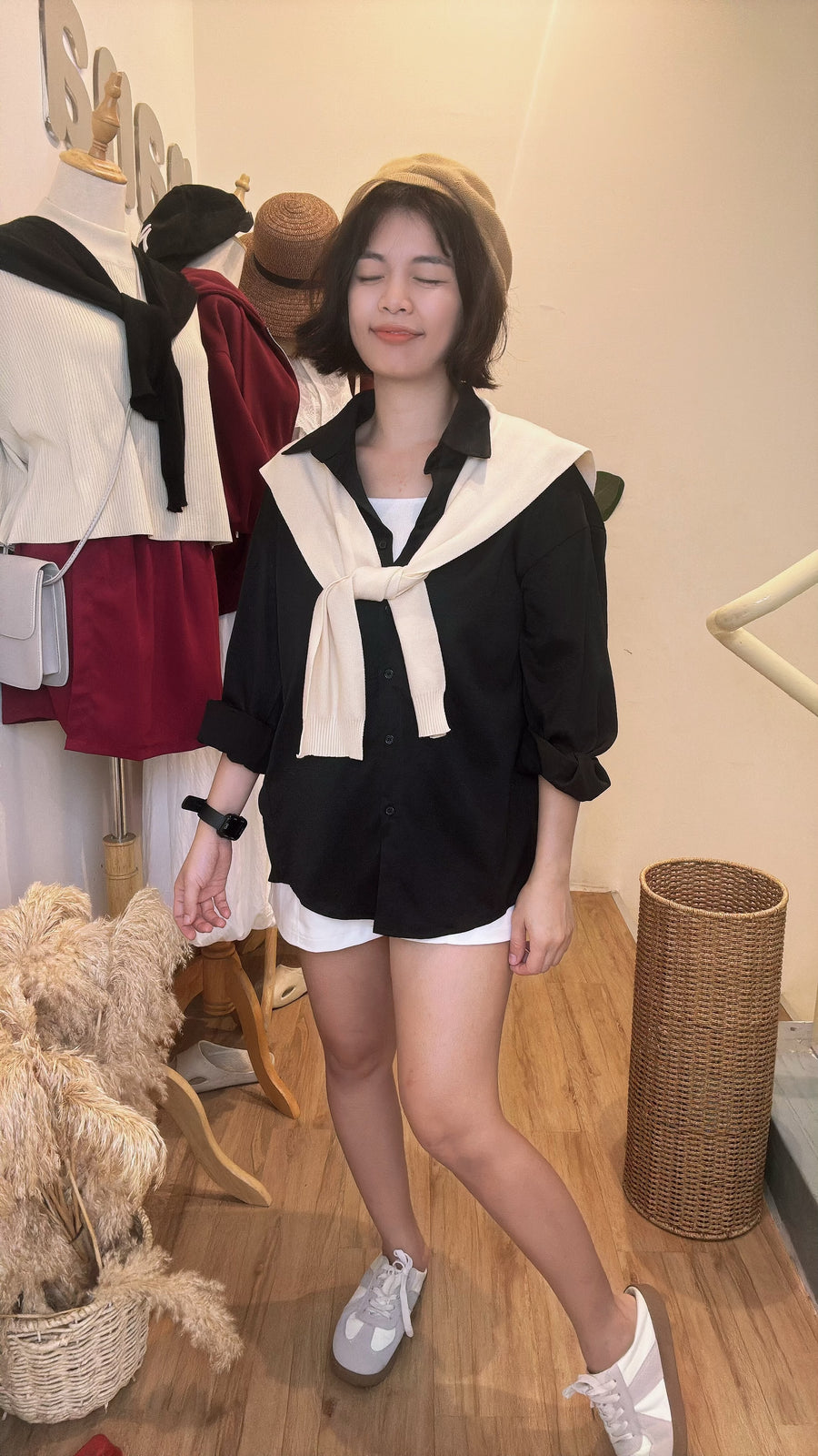 滑面薄款西装披肩上衣