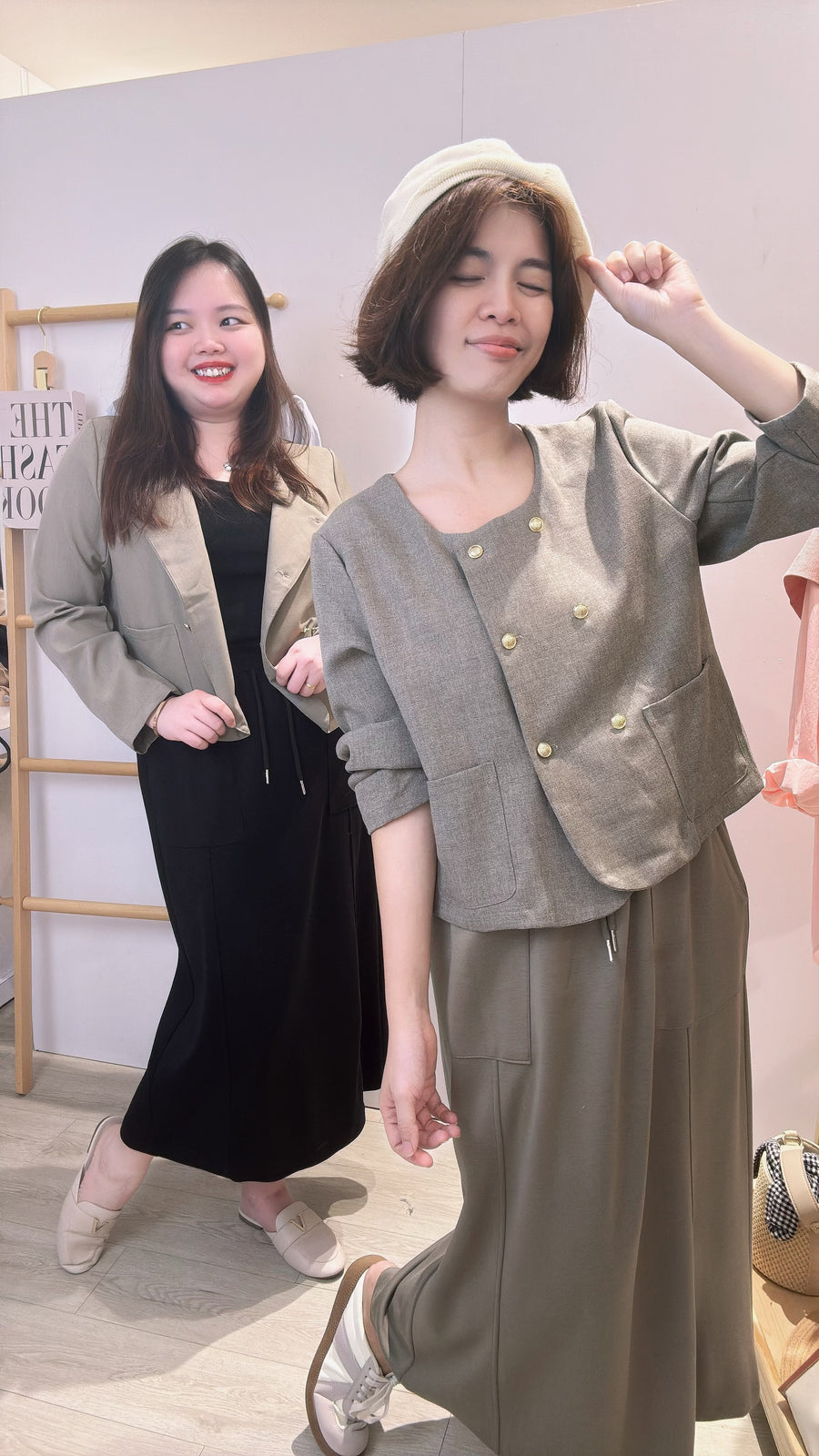 西装短版长袖外套