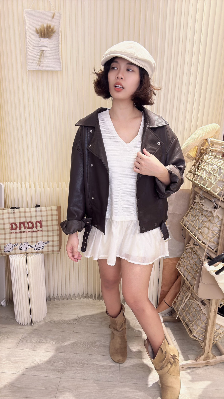 帅气滑滑软软皮革外套