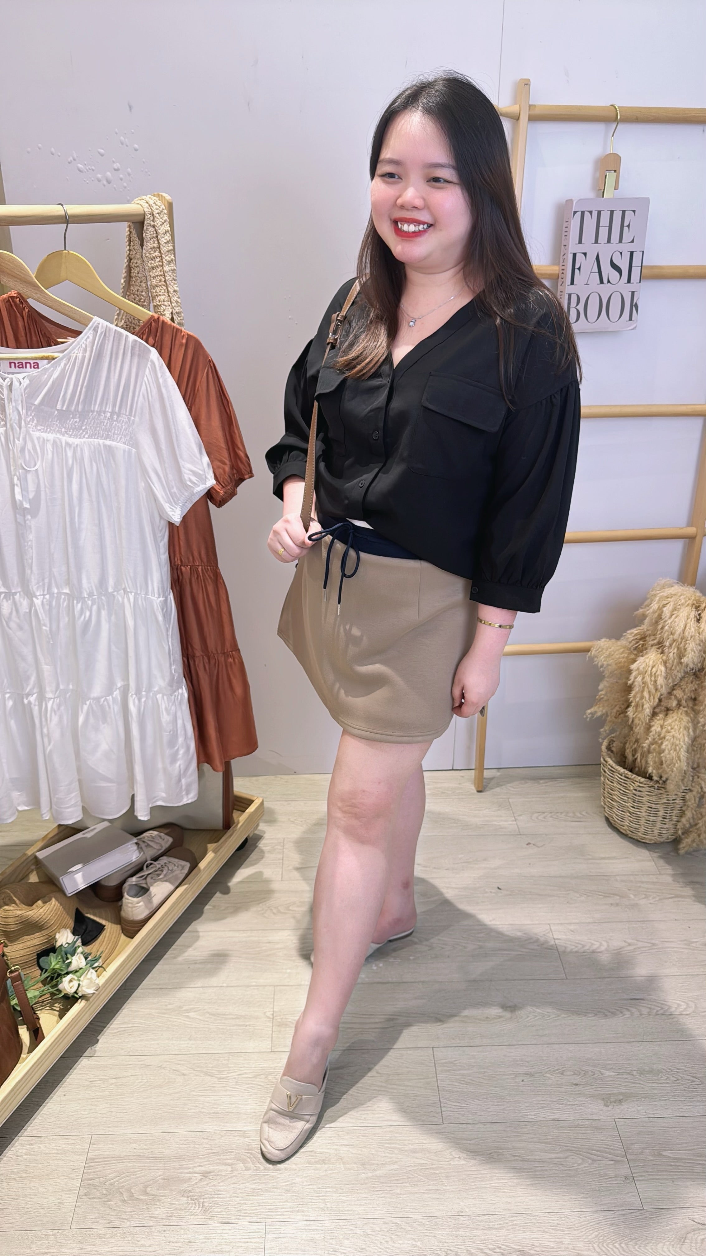 独家太空棉松紧腰大弹裤裙