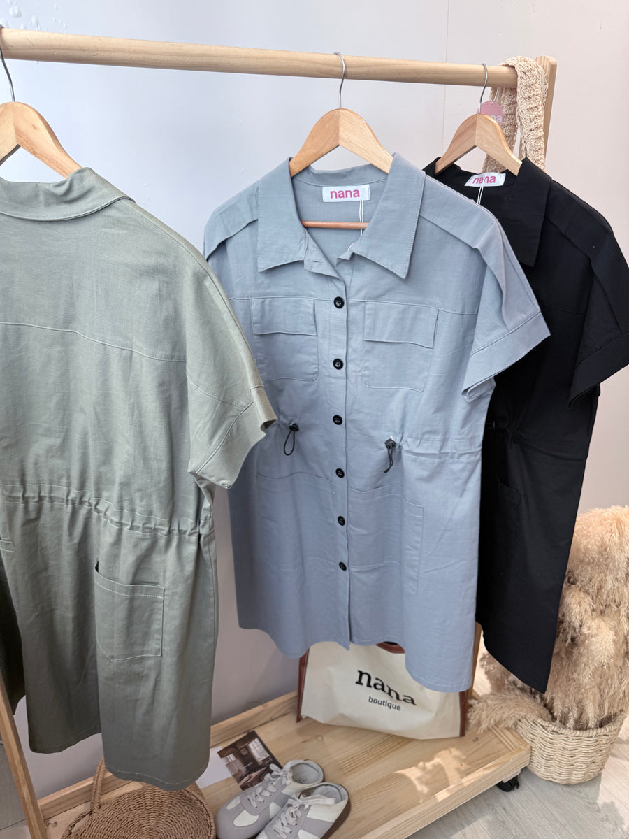 工装收腰显瘦瘦减龄连身裙