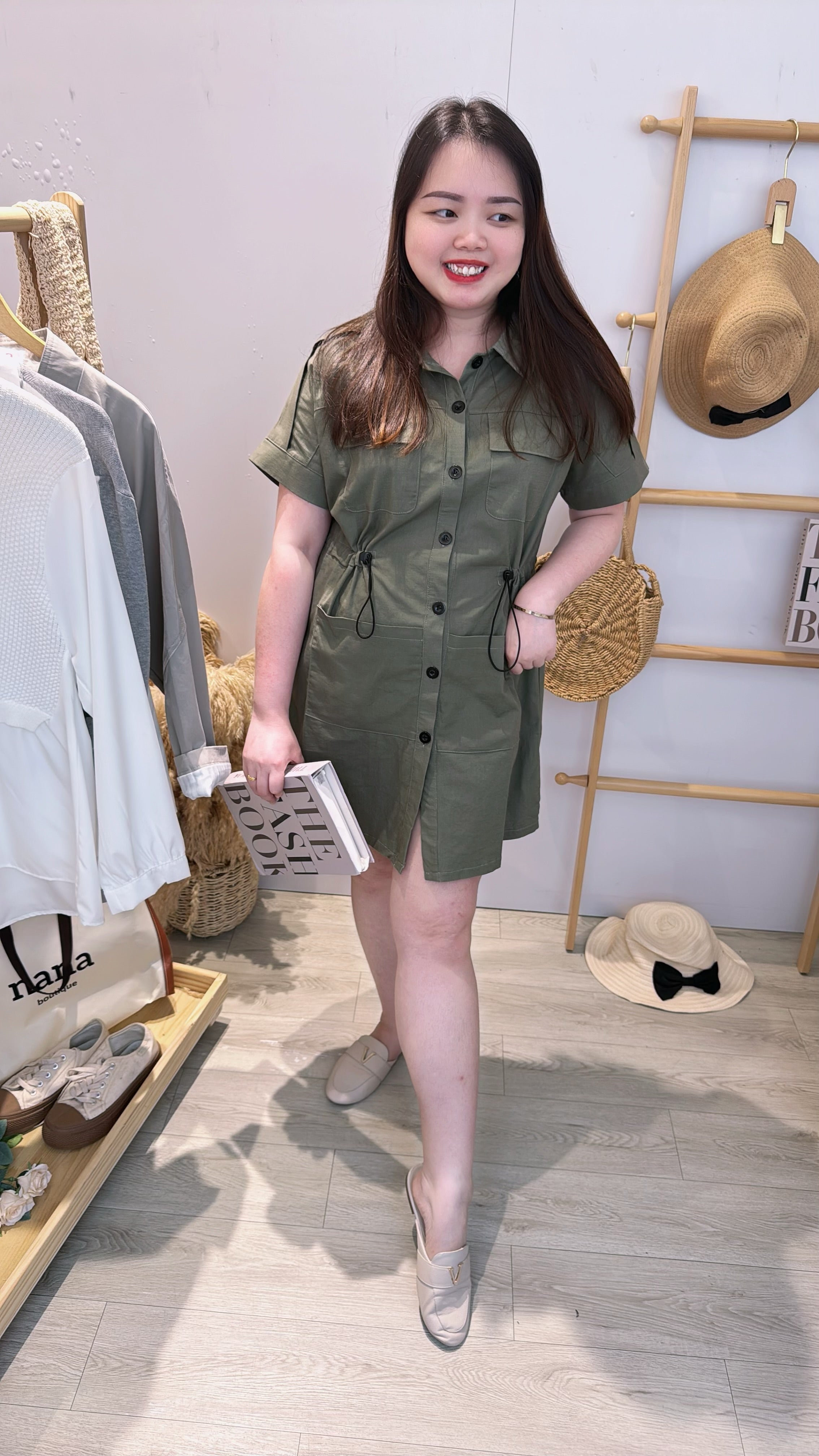 工装收腰显瘦瘦减龄连身裙