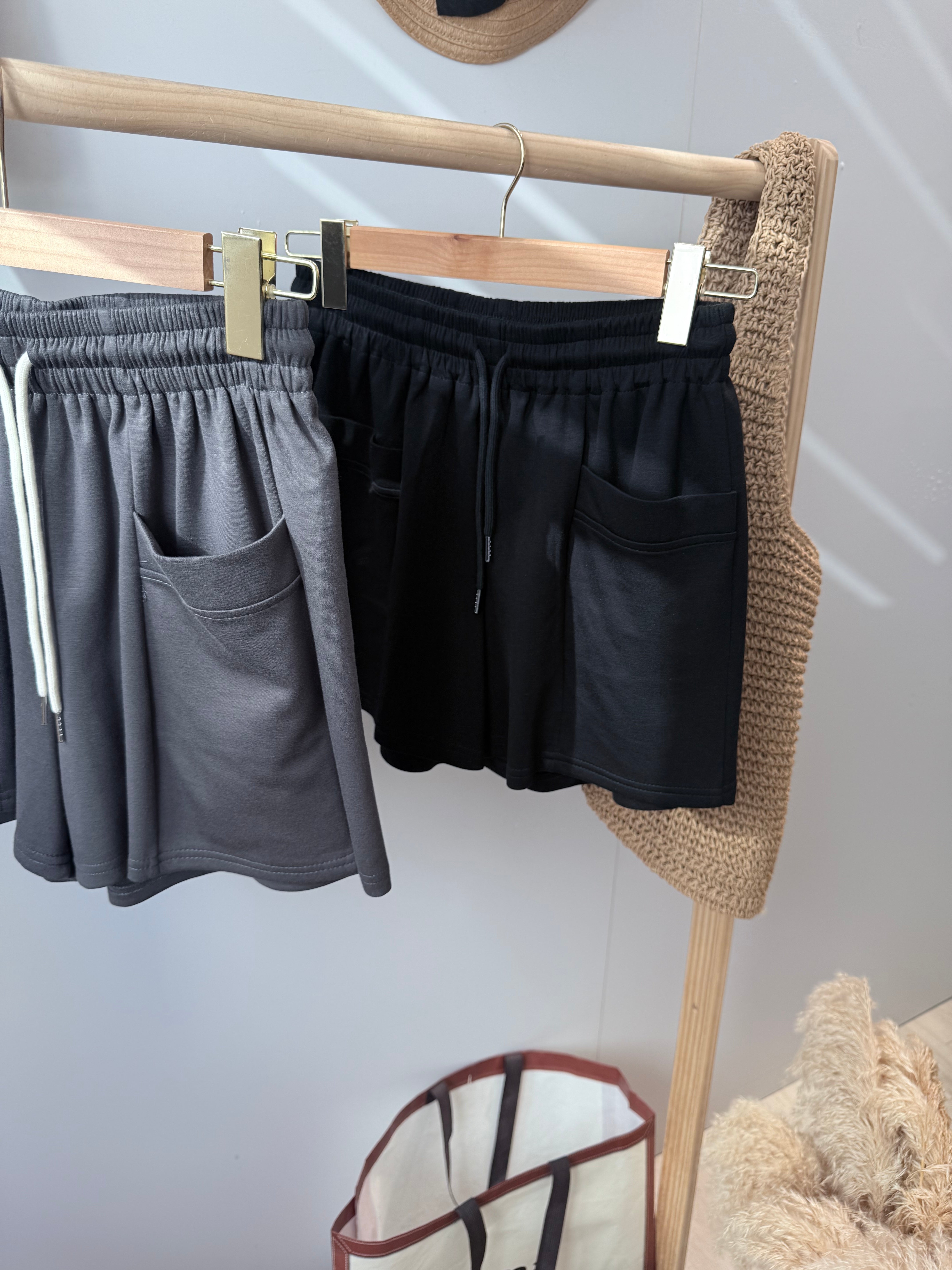 太空棉好穿抽绳松紧腰短裤