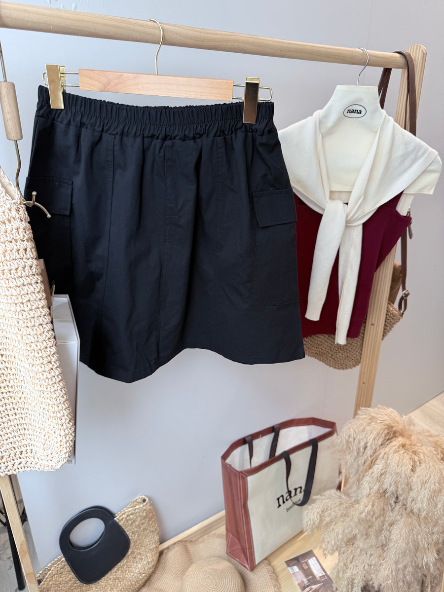 水洗牛仔A字五分裙