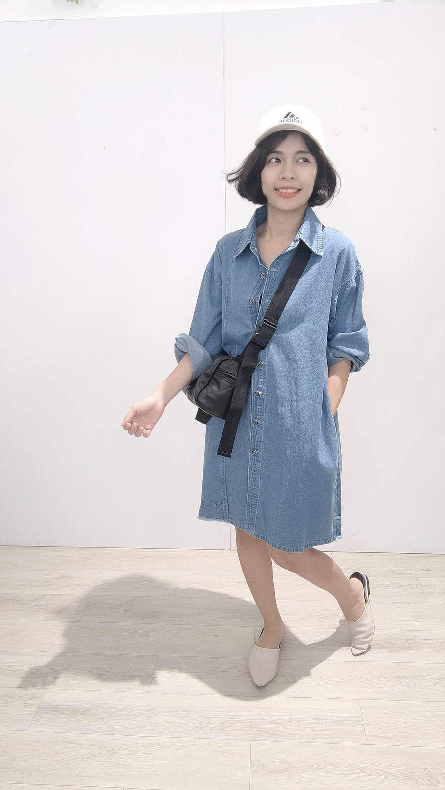 牛仔淑女短套裙