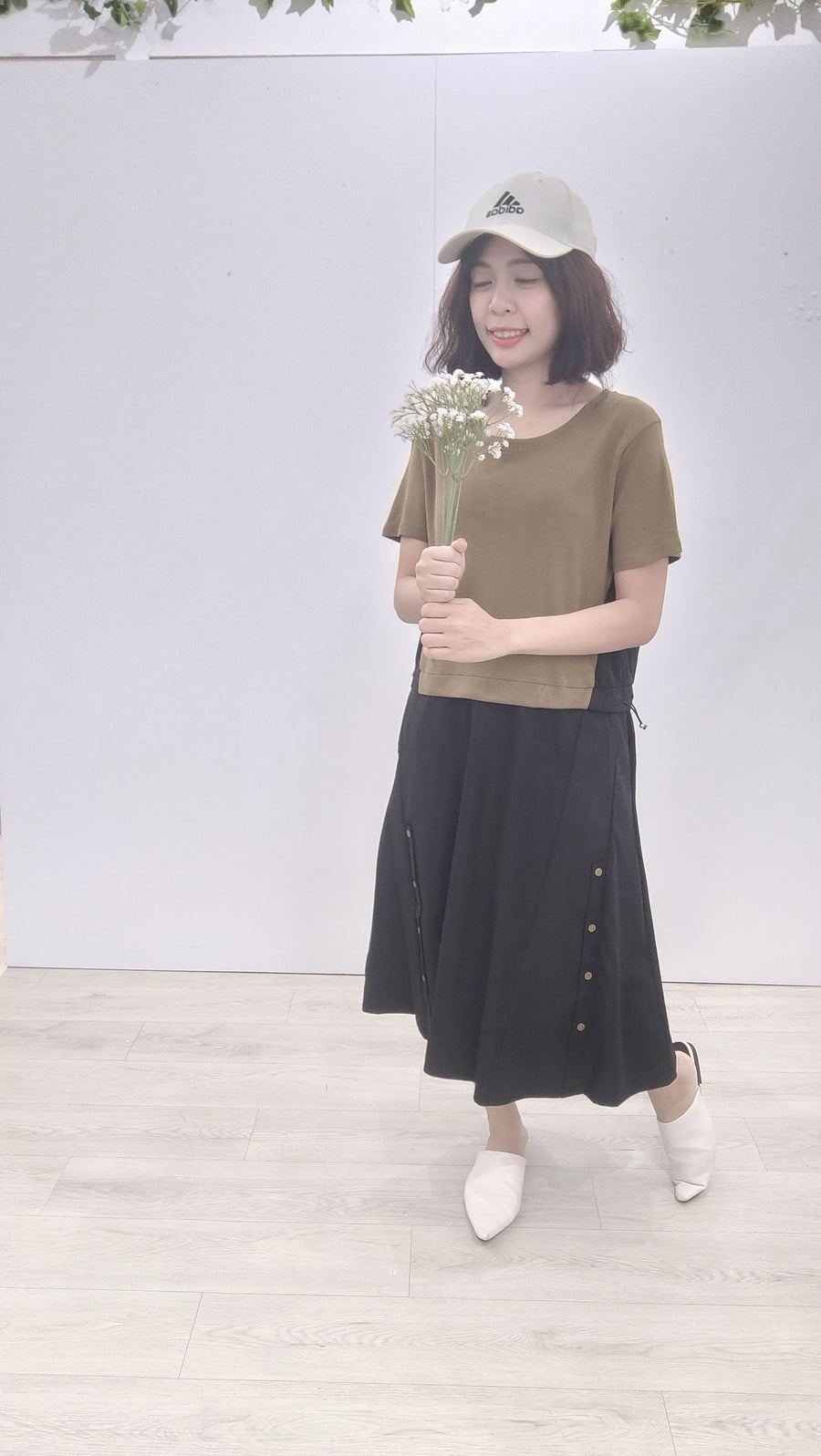 罗马并接Polyester连身裙