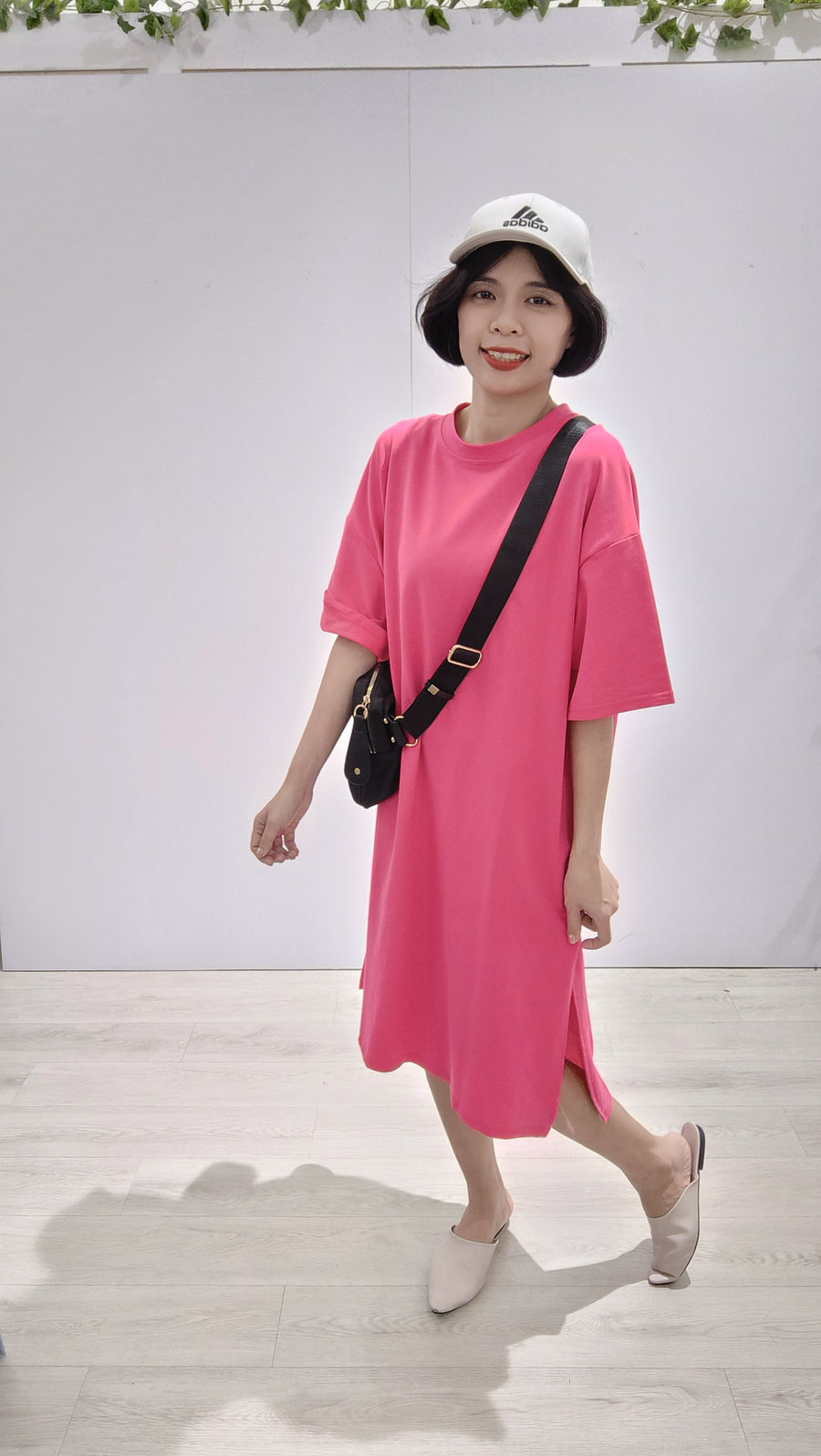 优质款单色宽松开叉懒人装