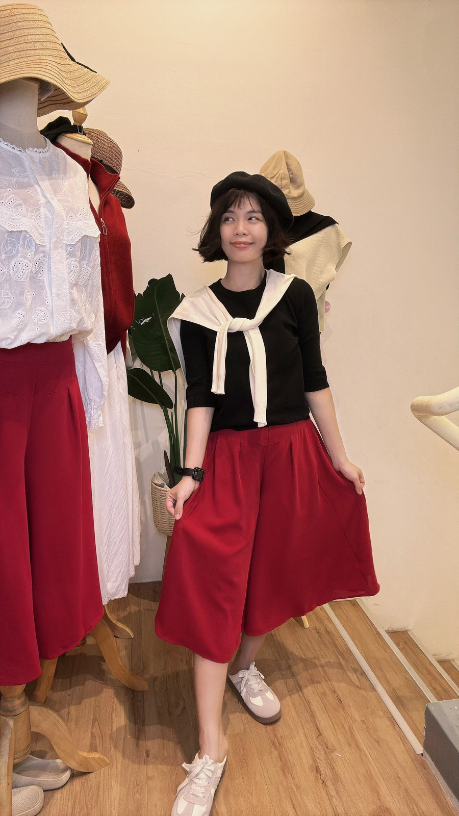 圆领舒服软软针织上衣